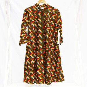 Zuri Dress "Blockchain" Print Size: XL